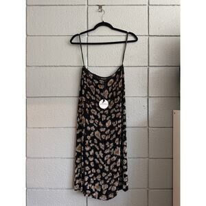 NWT Women's Retrofete Sequin Veronica Leopard Print Midi Skirt size S Glam